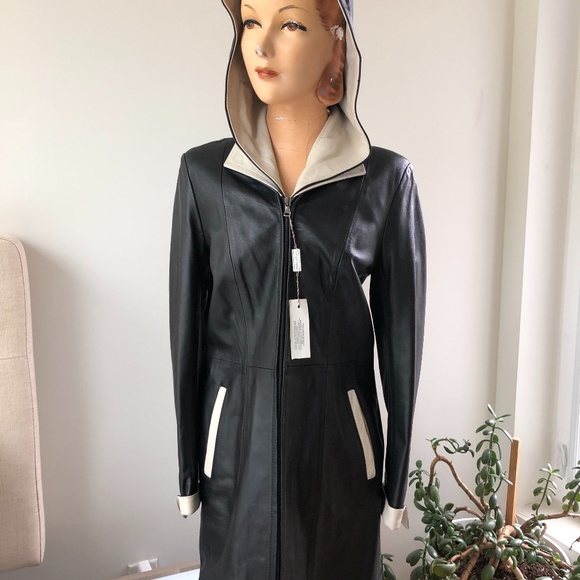 None Jackets & Blazers - Imported Italian leather women' 3/4 length jacket